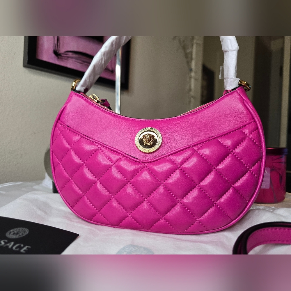 NEW Versace Medusa Quilted 2 Way Bag! - Picture 11 of 14